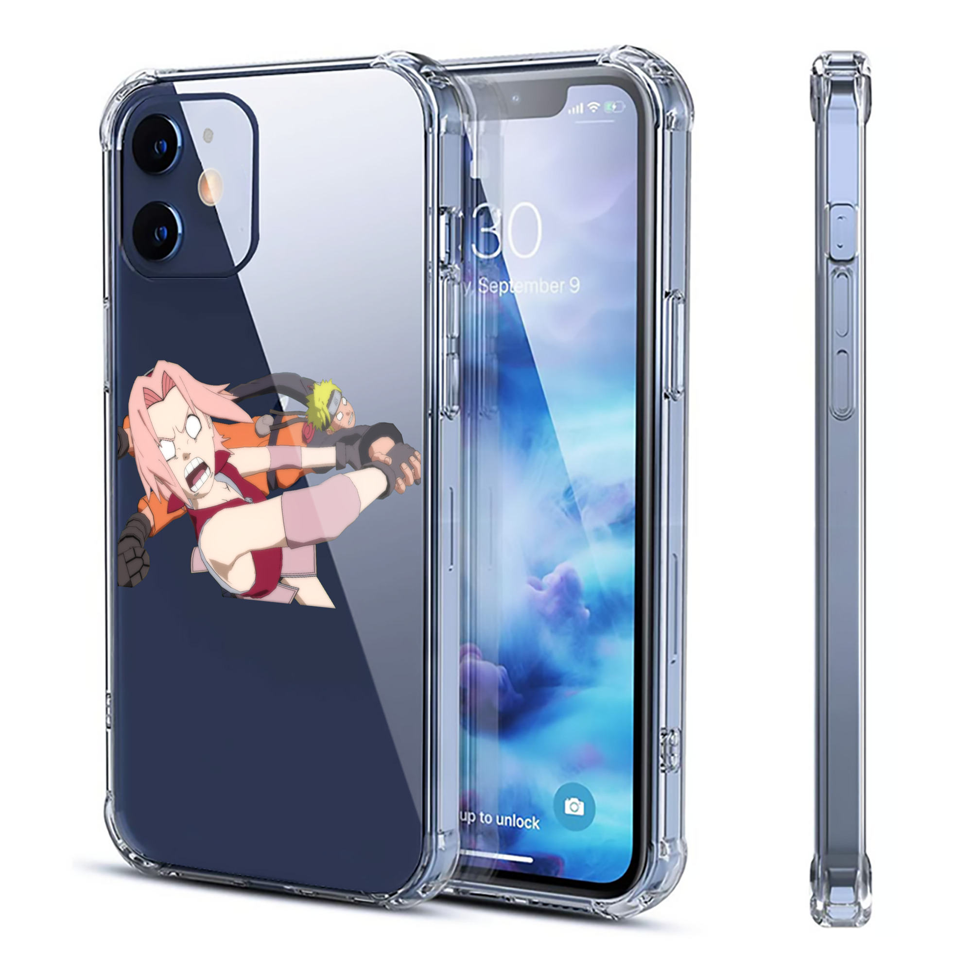 （画像用） NARUTO -ナルト- 春野サクラ Haruno Sakura 【iPhone 12シリーズ対応】透明スマホケース（クリアソフトケース）